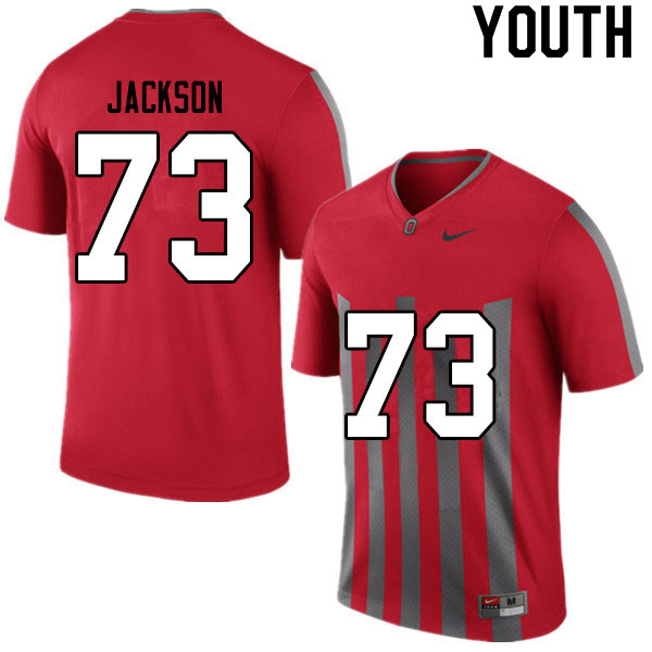 Ohio State Buckeyes Jonah Jackson Youth #73 Retro Authentic Stitched College Football Jersey